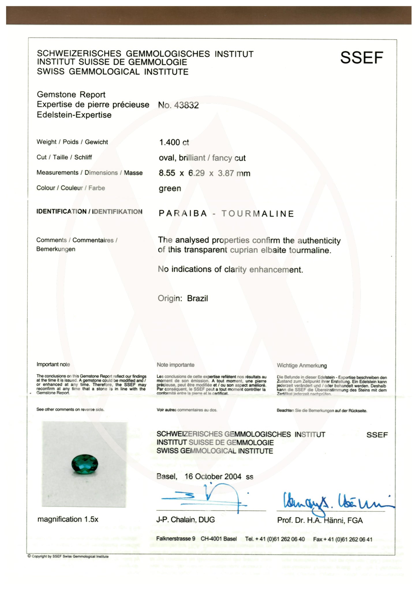 Paraiba-Turmalin