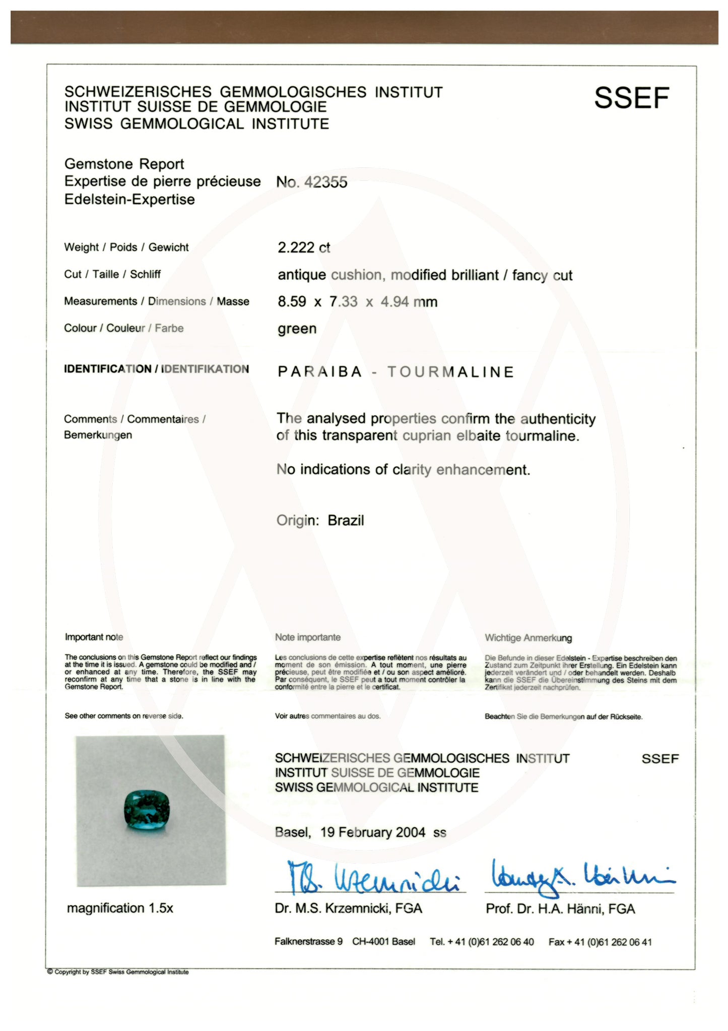 Paraiba-Turmalin