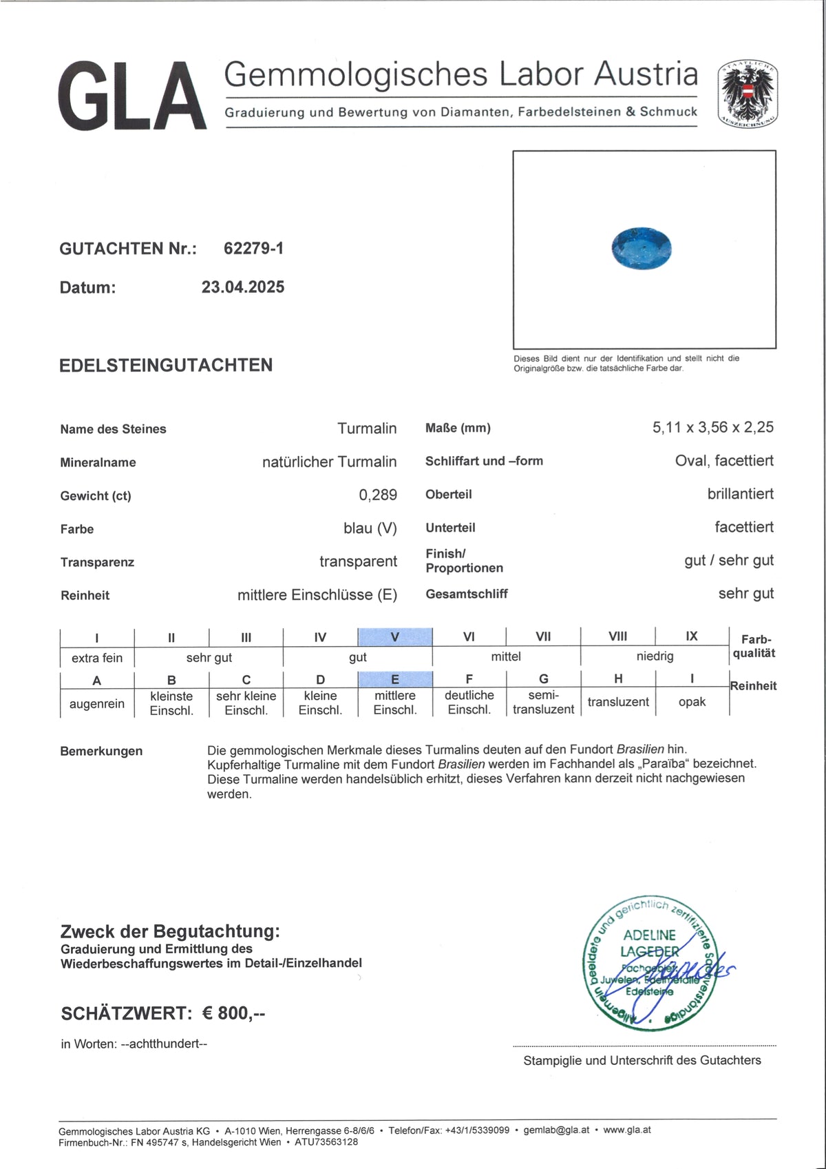 Brasilianischer Paraiba Turmalin