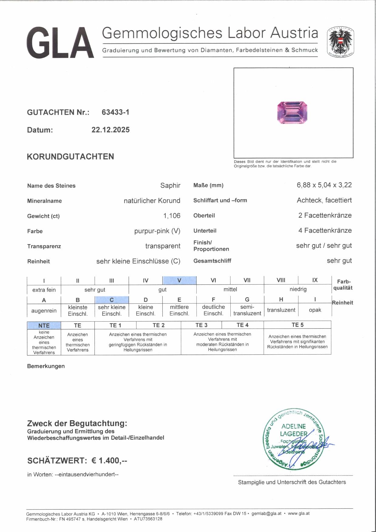 Opalisierender Saphir